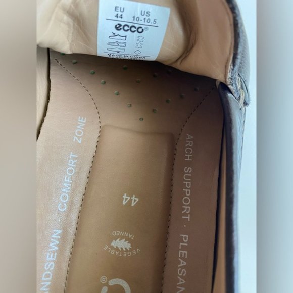 SOLD - ECCO Men’s Brown Leather Loafers | US 10 / 10.5 | 44 | - Picture 9 of 11